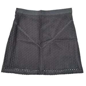 Wes Gordon Mini Skirt Black Lace Crochet Overlay Silk Lined Gothic Chic Size 4